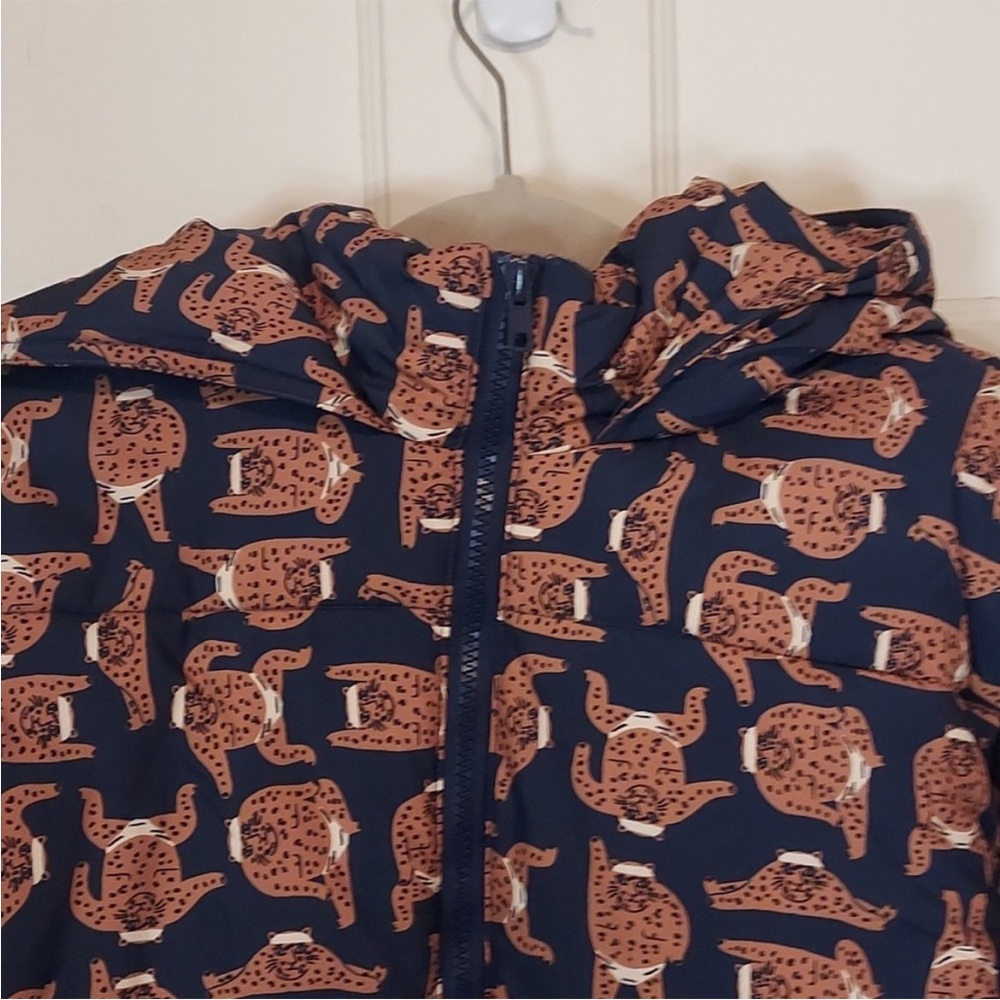Compania Fantastica Sumo Cat Print Puffer Coat size Large - Picture 4 of 16